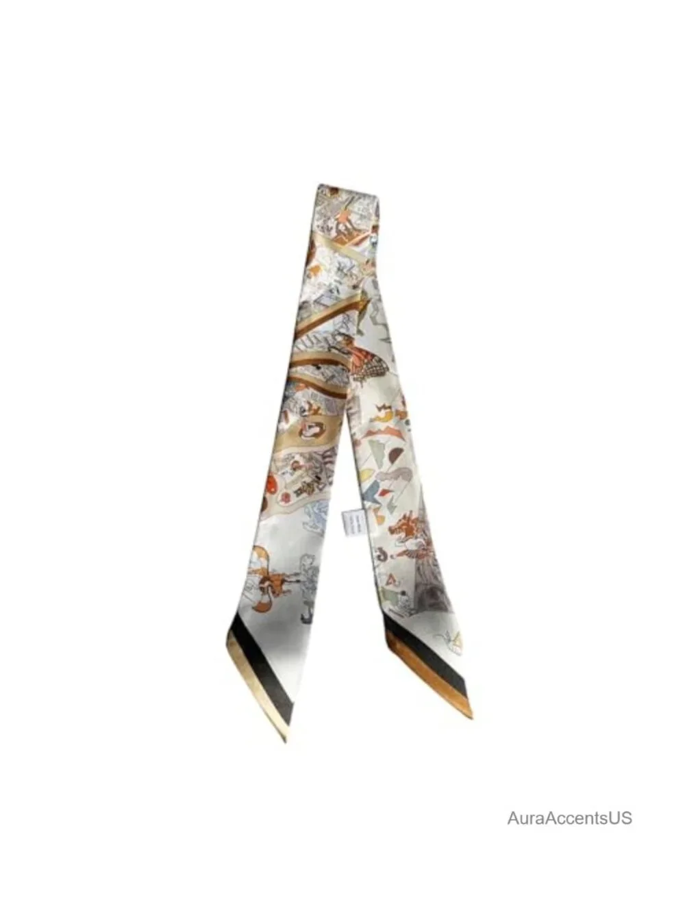 100% Mulberry Silk Scarf Multi-Use Necktie Hair Wrap Bag Handle